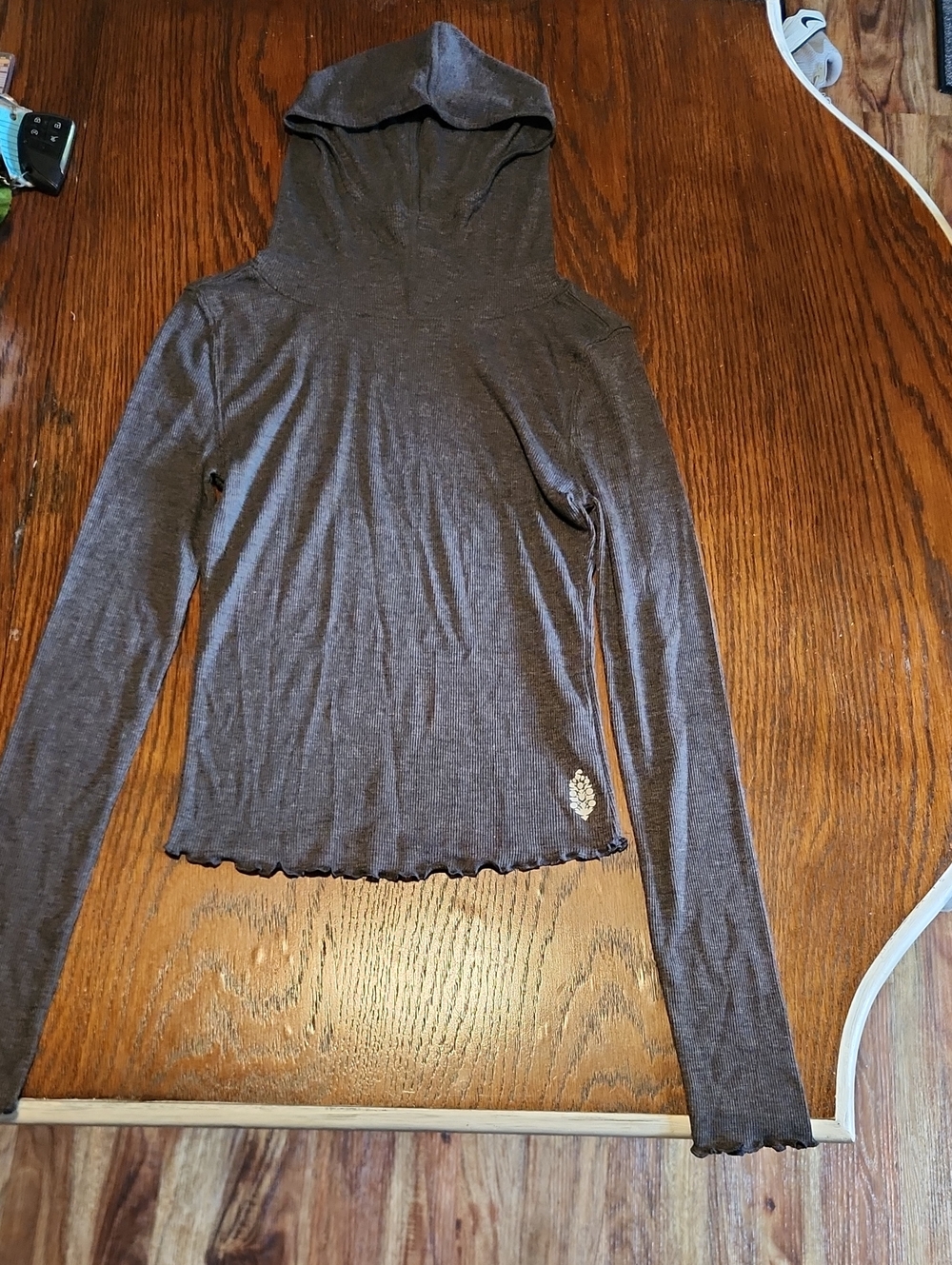 Free People Hooded Long-Sleeve Knit Top